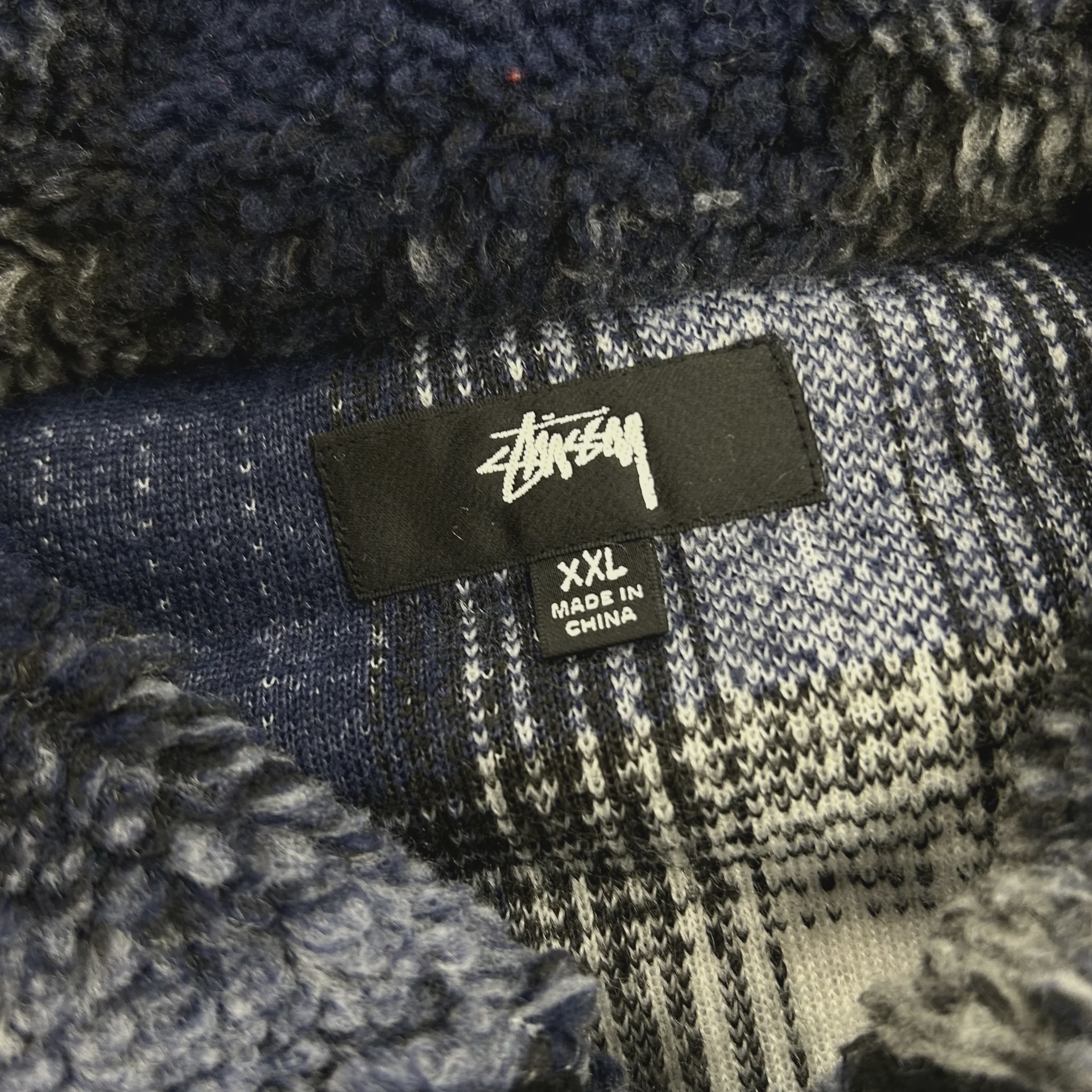 Stüssy Shadow Plaid Sherpa Zip Shirt • Pre-Owned [9703] - photo 4