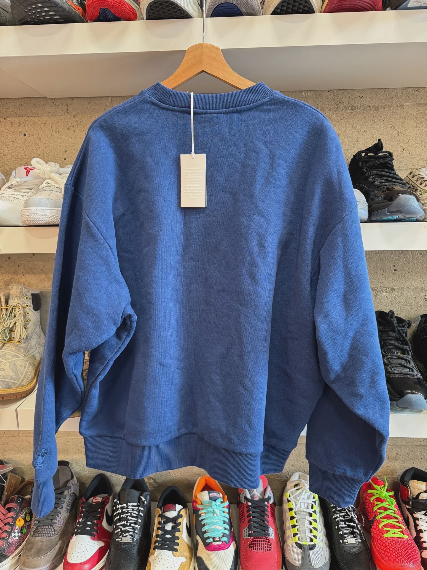 Kith x Disney Mickey & Friends Donald Duck Classic Logo Williams Crewneck Cyanotype • Brand New [9993] - photo 2