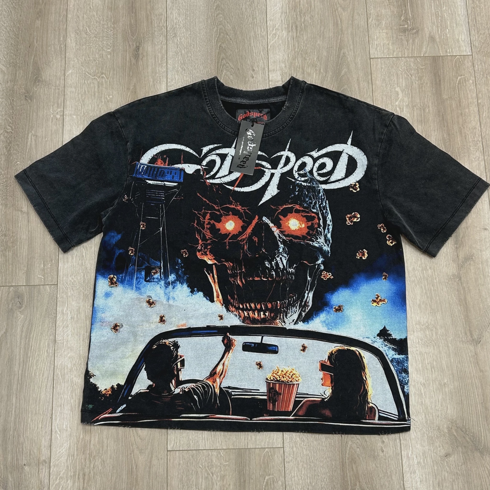 Godspeed Drive In T-shirt Black Wash  • Brand New [3841]