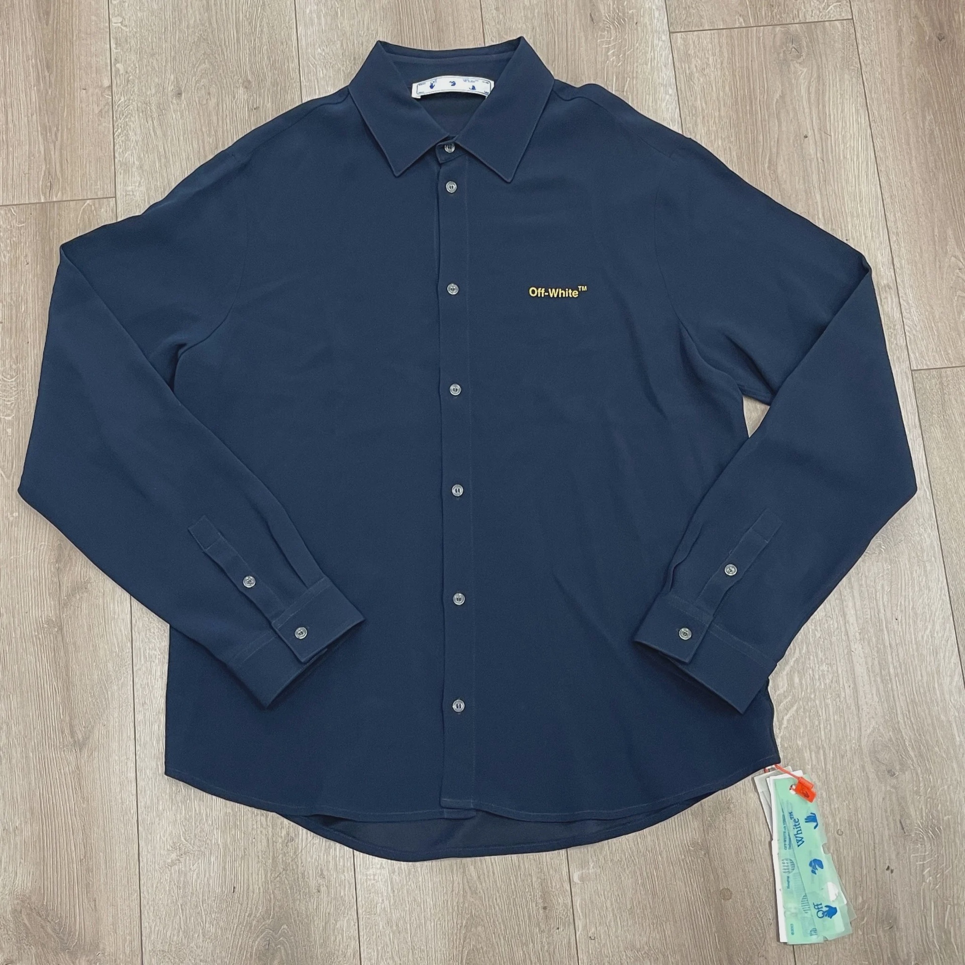 Off-White Off-White Classic Button-Down Shirt Navy - Size M
