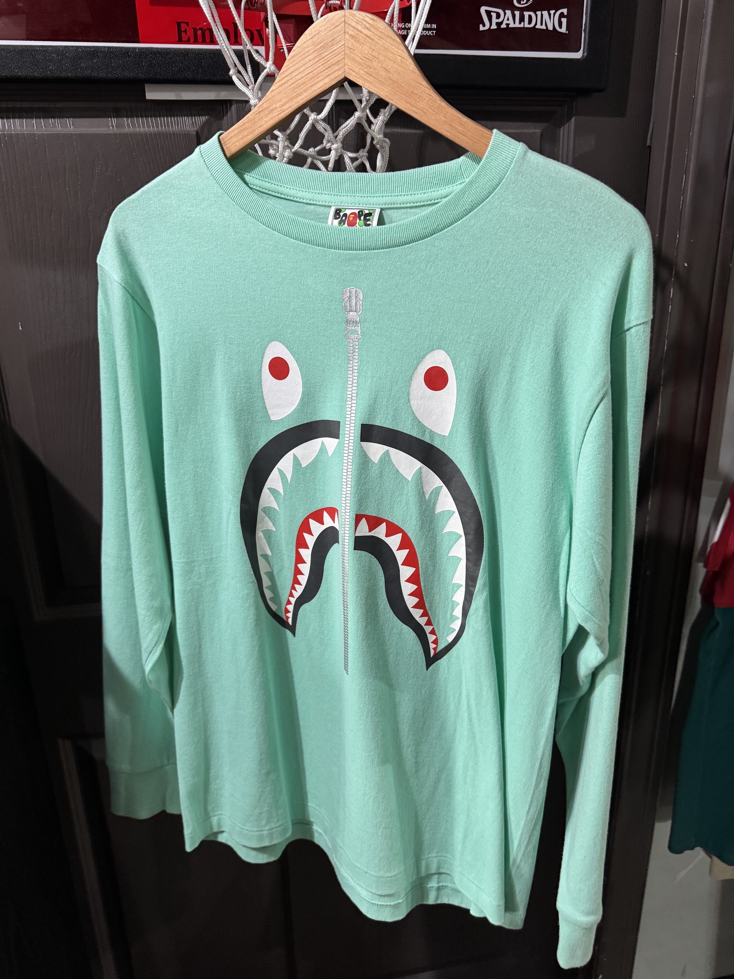 BAPE Shark L/S Tee Sax - photo 1