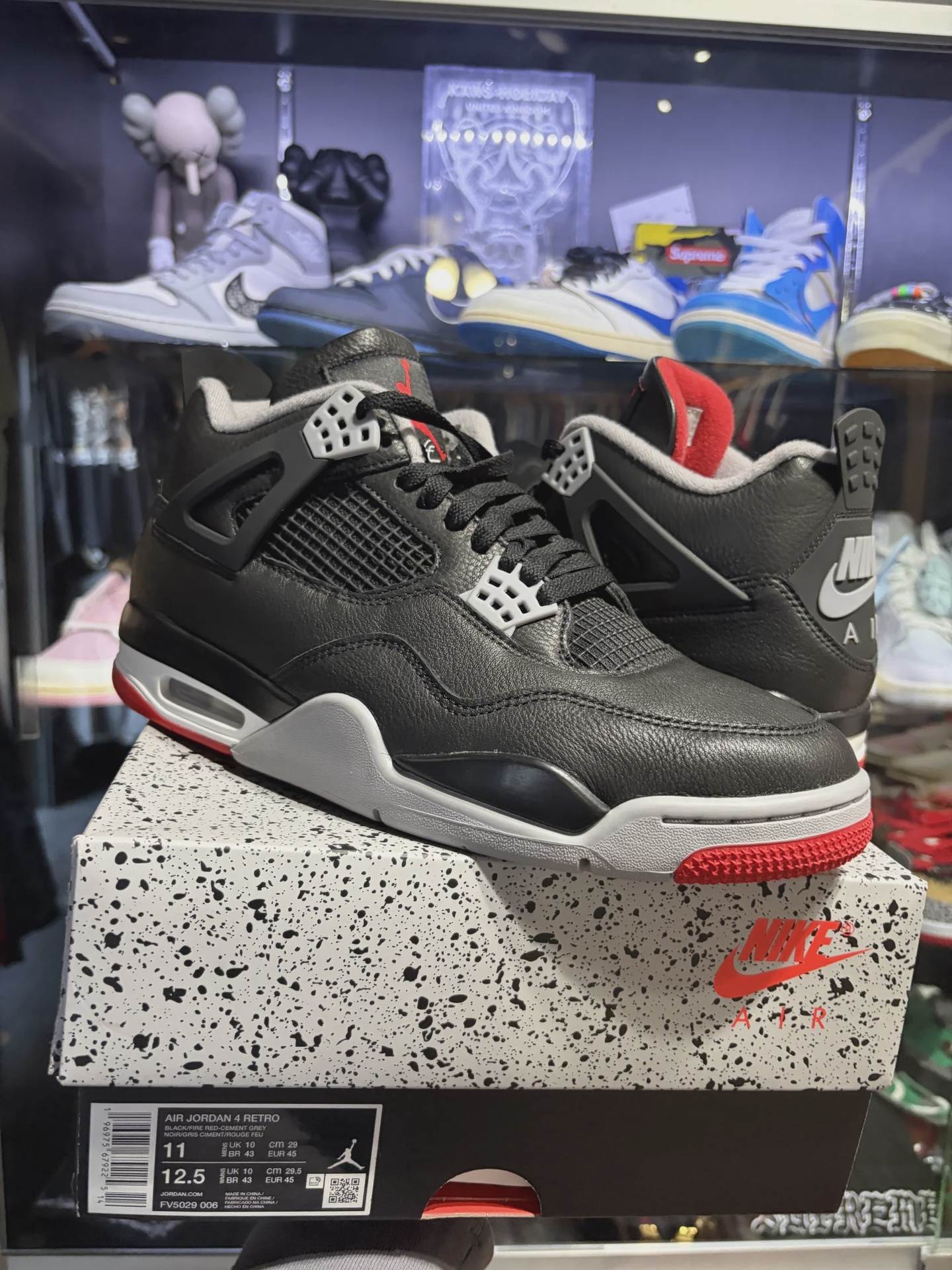 Air Jordan 4 Retro Black Red Reimagined • Pre-Owned [5645] - photo 2