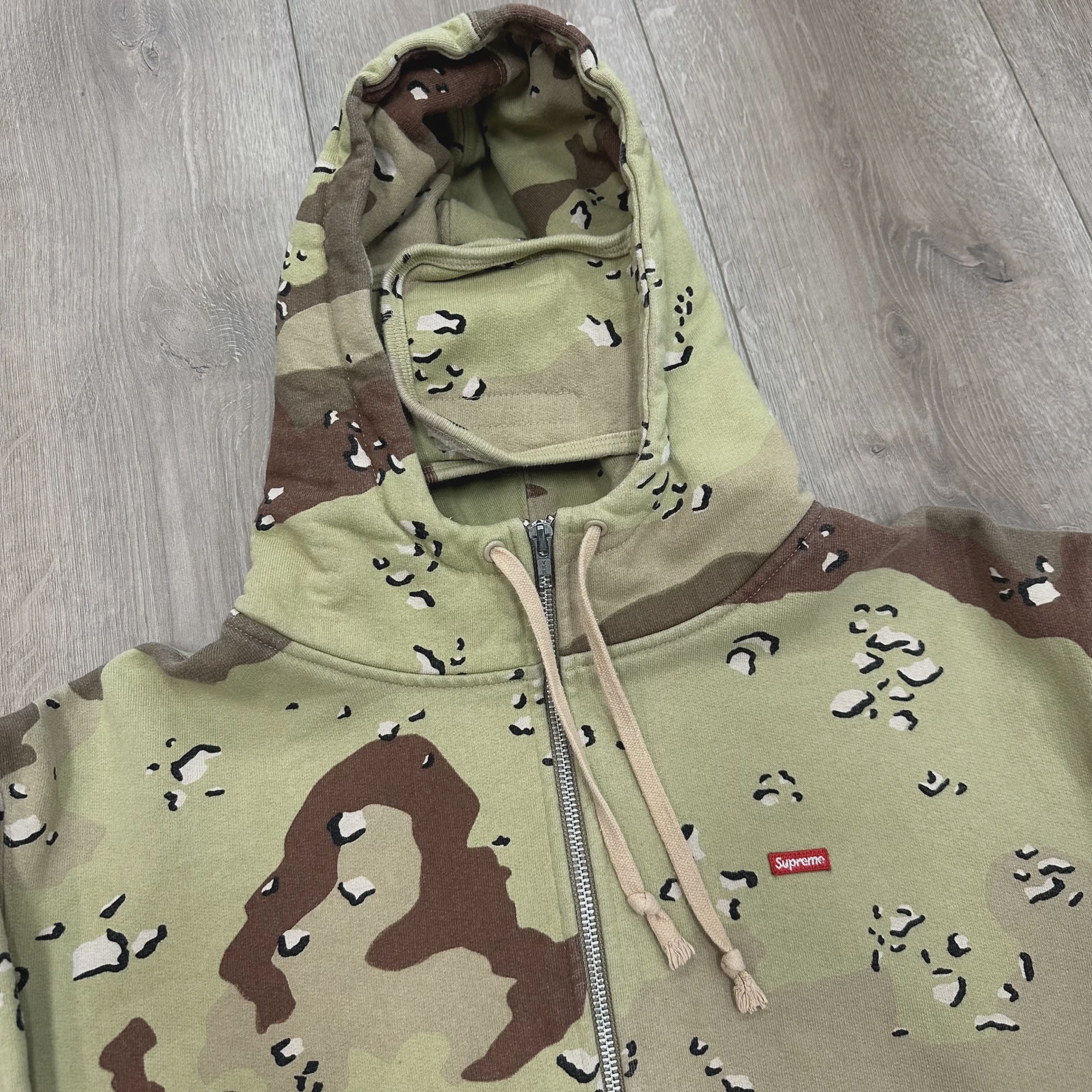 Supreme Small Box Facemask Zip Up Hoodie Camo  • Pre-Owned [0940] 3