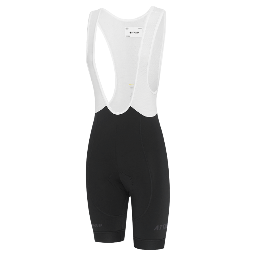 ATQ Womens All-Day Bib Short Black/Tonal Reflective Logo