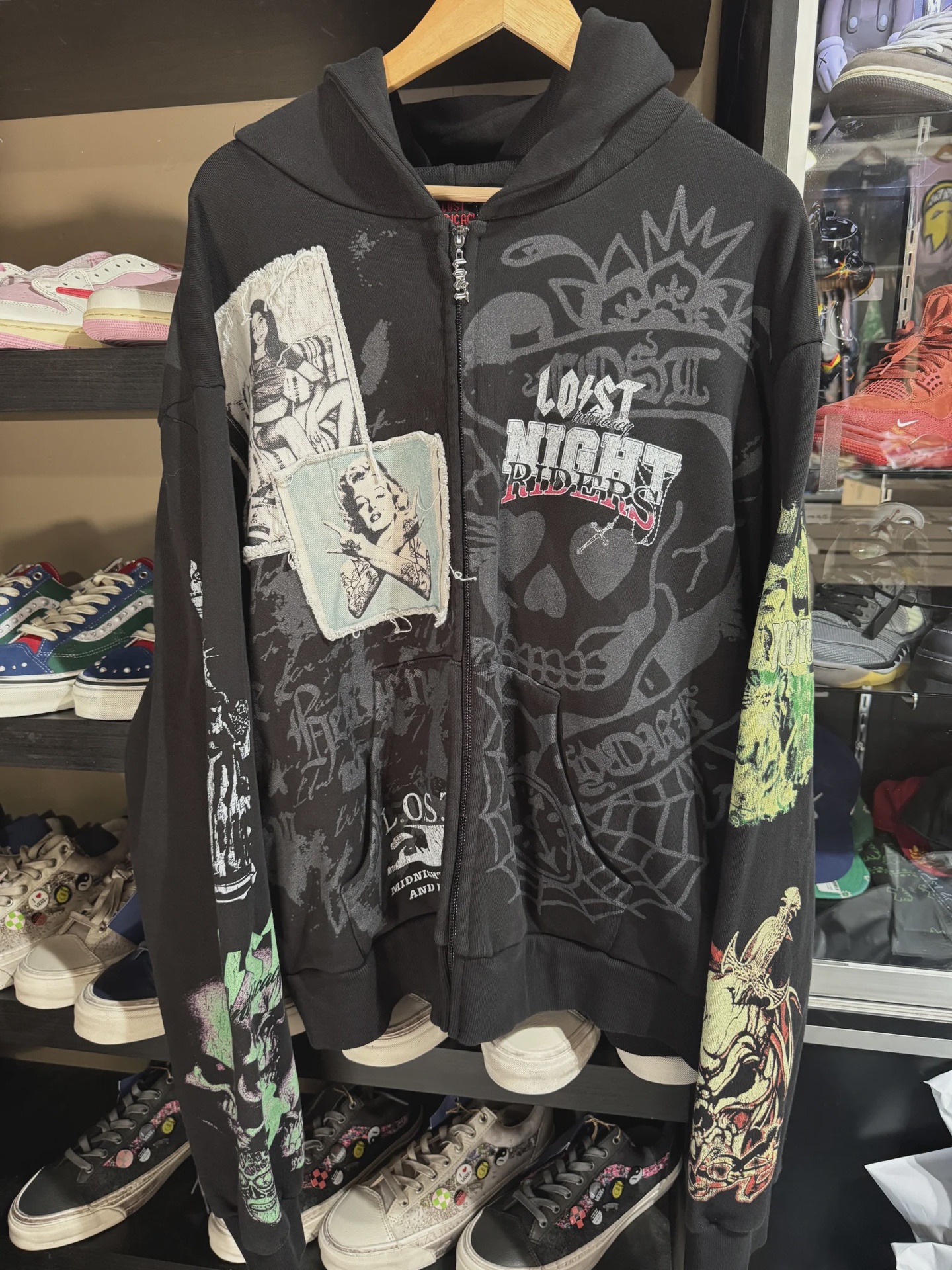 Authentic Apparel Lost Intricacy Zip Up Black XXL - Size XXL