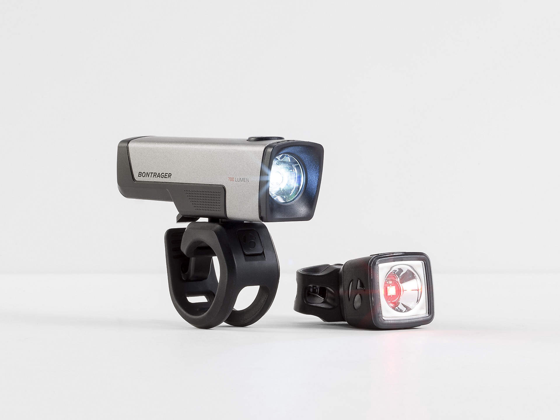 Bontrager Ion Comp R/Flare R City Bike Light Set, Metallic Gunmetal