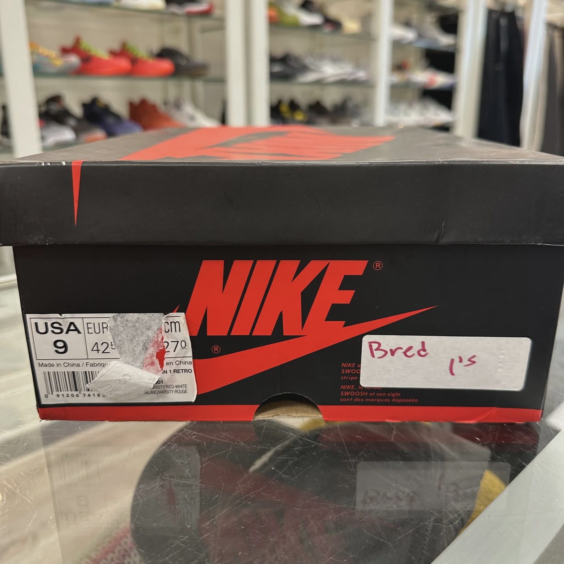 Air Jordan 1 Retro High Black Red Banned (2016) • Pre-Owned [7699] - photo 3