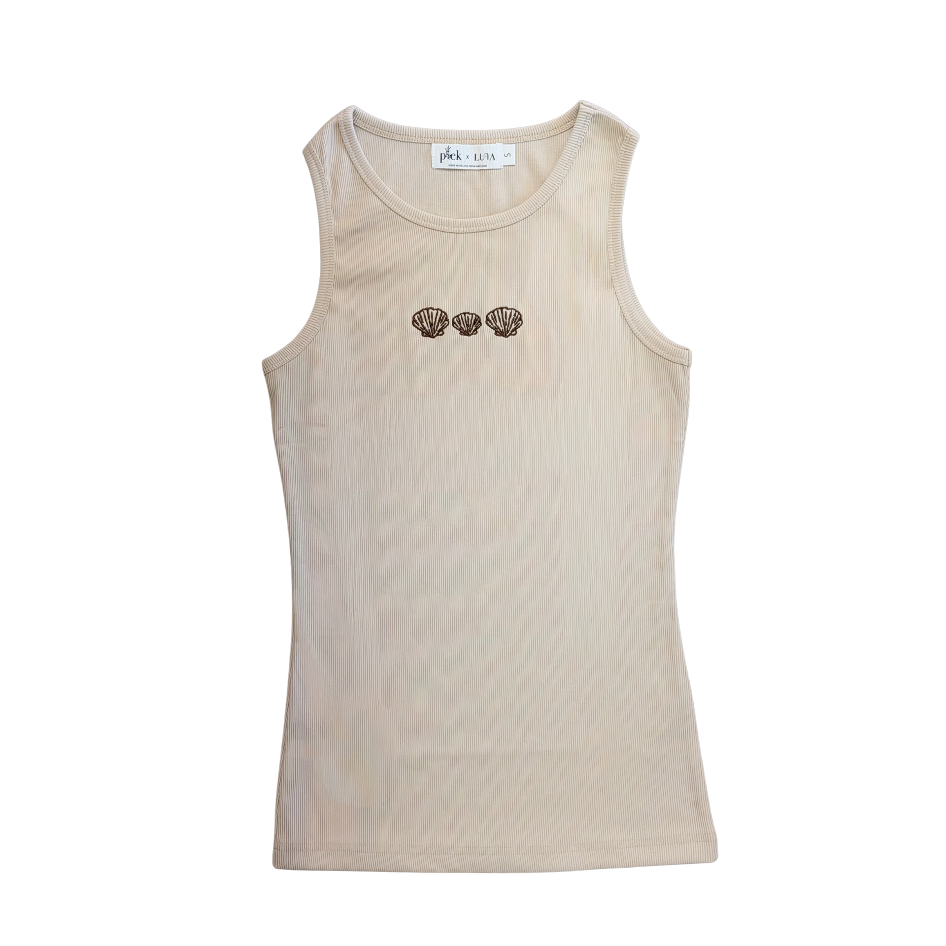 Luna Top - Embroidery Shell Beige — foto 1