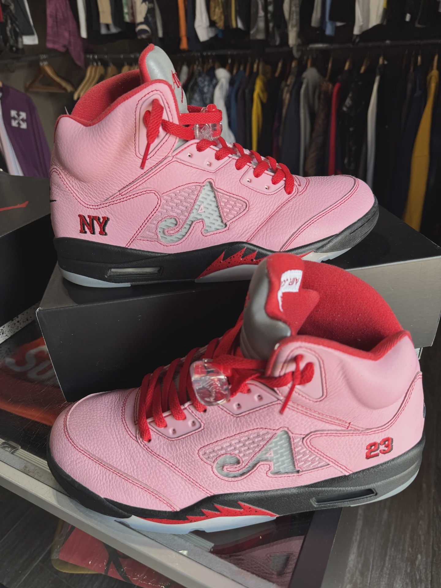 Jordan Air Jordan 5 Retro Awake NY Arctic Pink - Size US M 11.5
