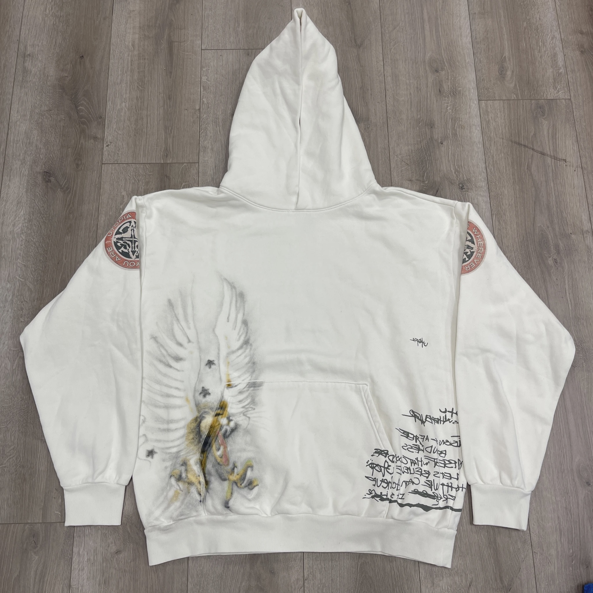 Travis Scott  Hoodie White • Pre-Owned [8271]