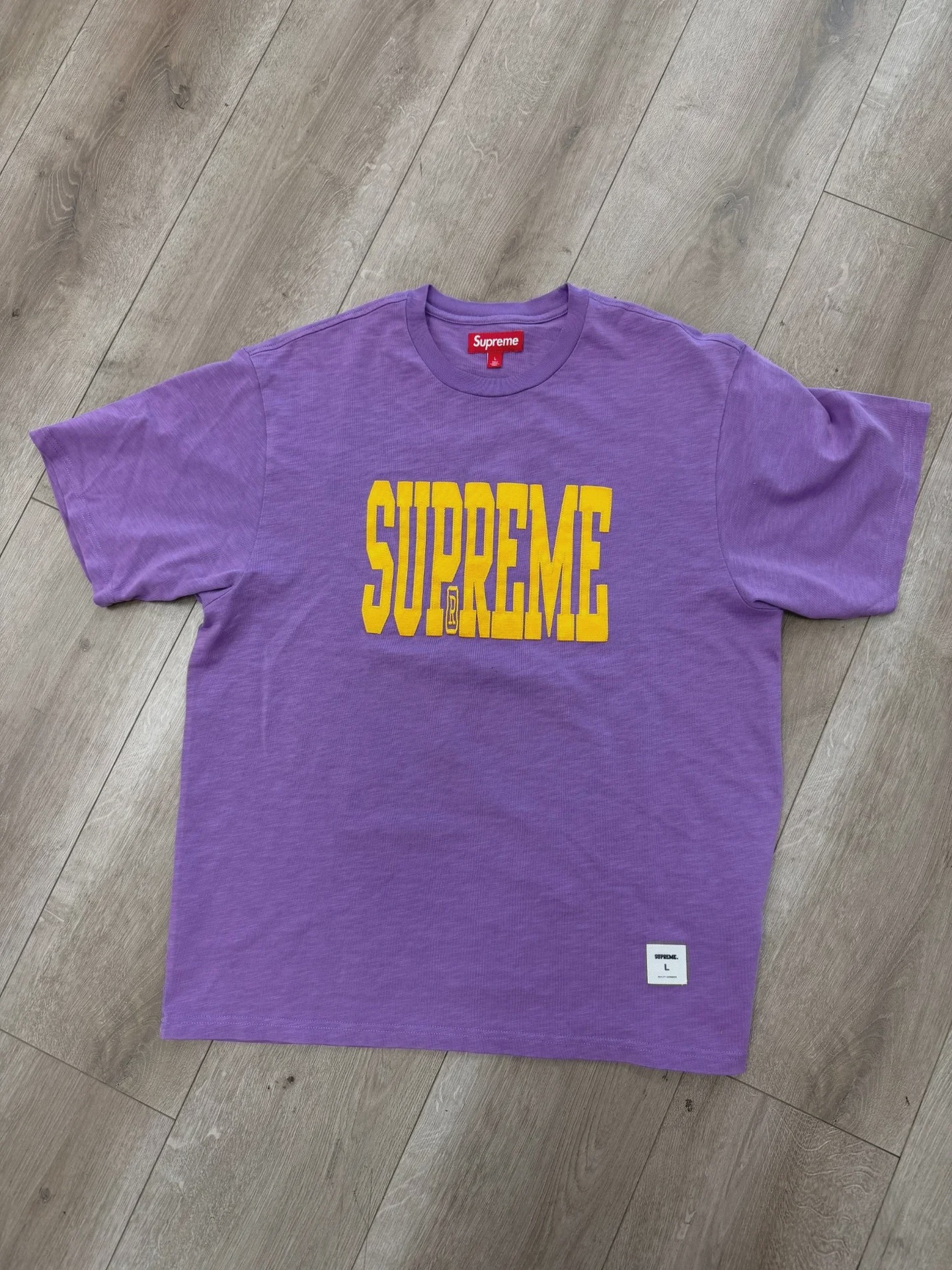 Supreme Supreme Stretch Appliqué Short-Sleeve Top 'Dusty Purple' - Size L