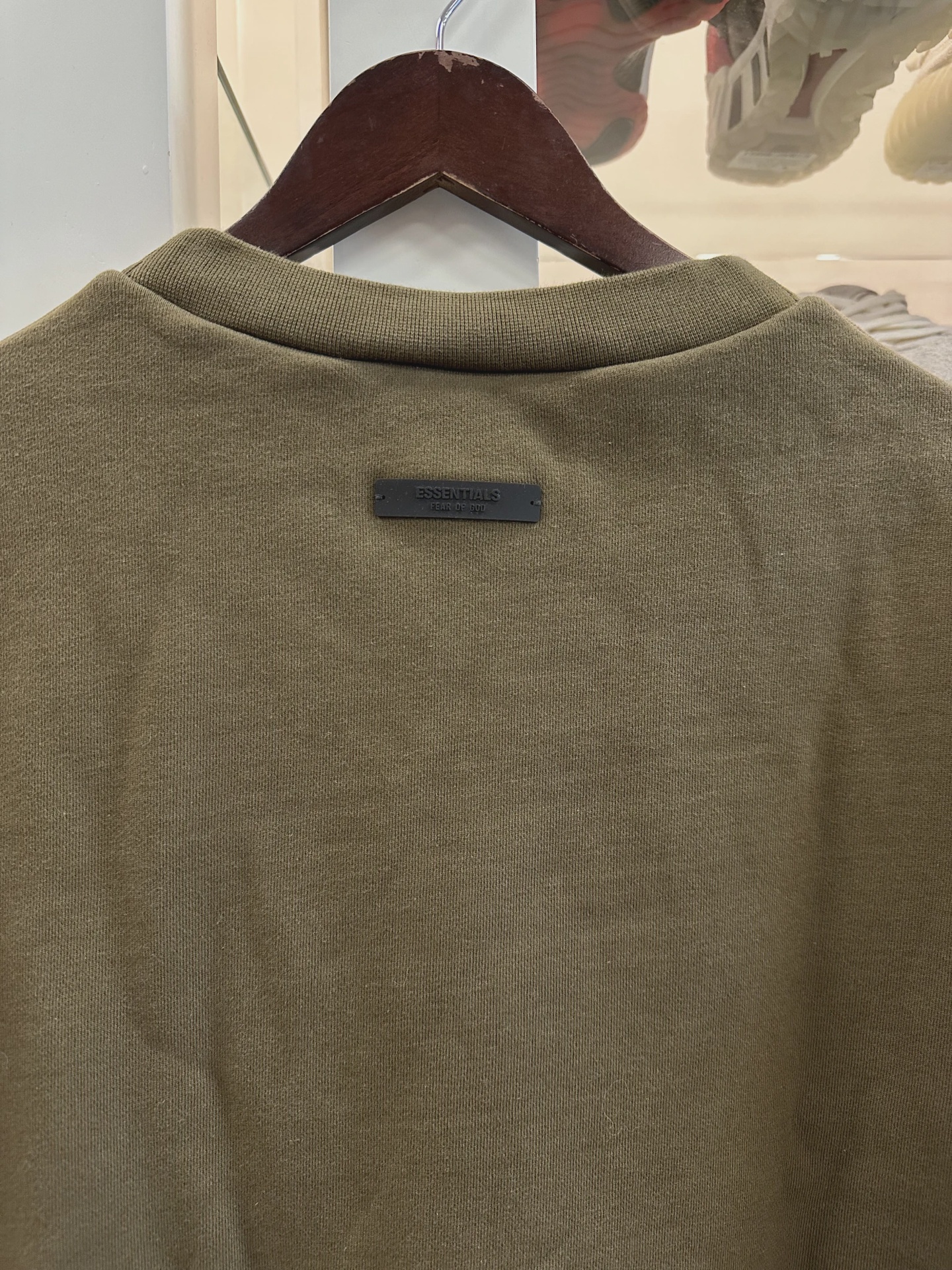 Fear of God Essentials Fleece Crewneck 'Olive' • Pre-Owned [5782] 5