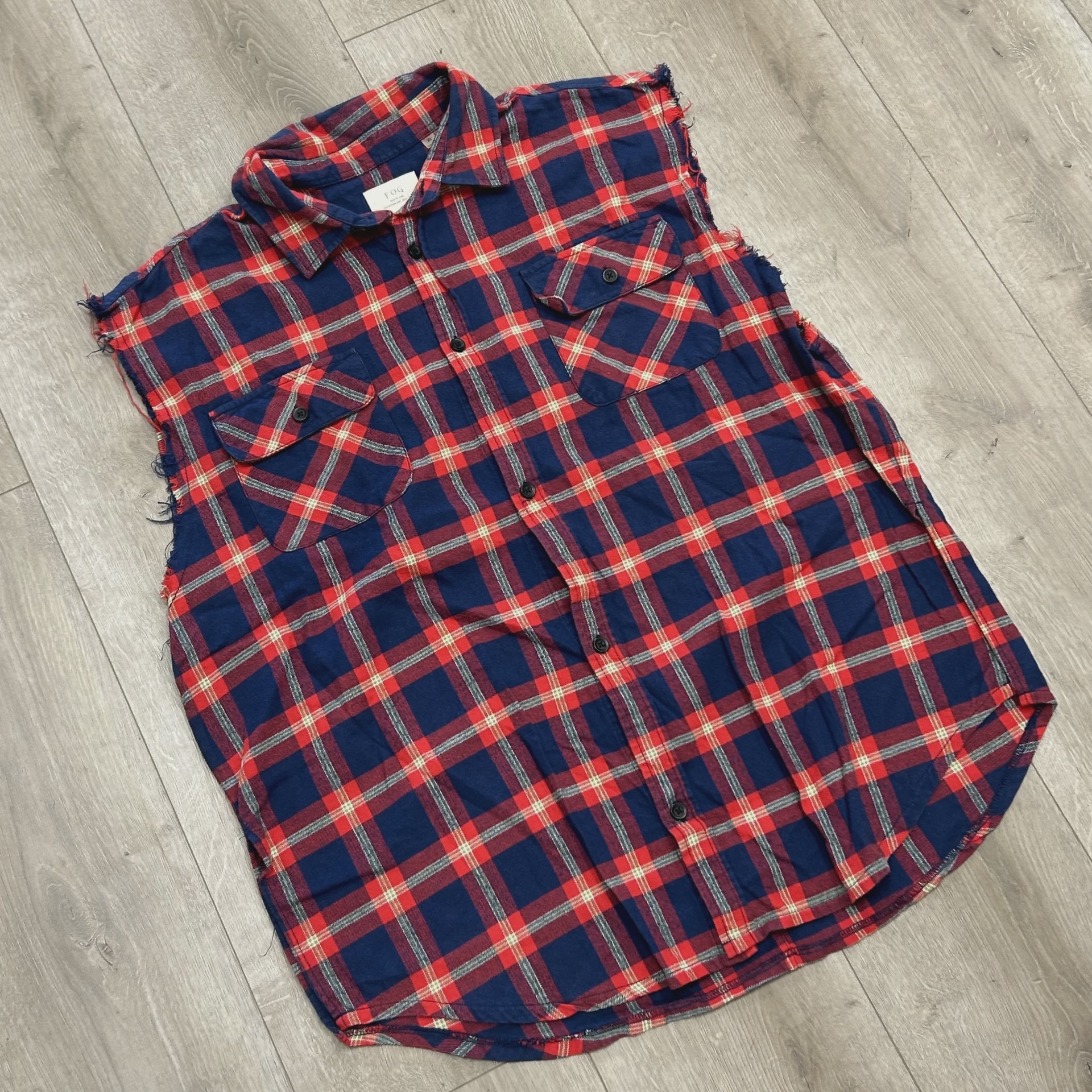 Fear of God Collection One Sleeveless Flannel Shirt • Pre-Owned [2104] 2