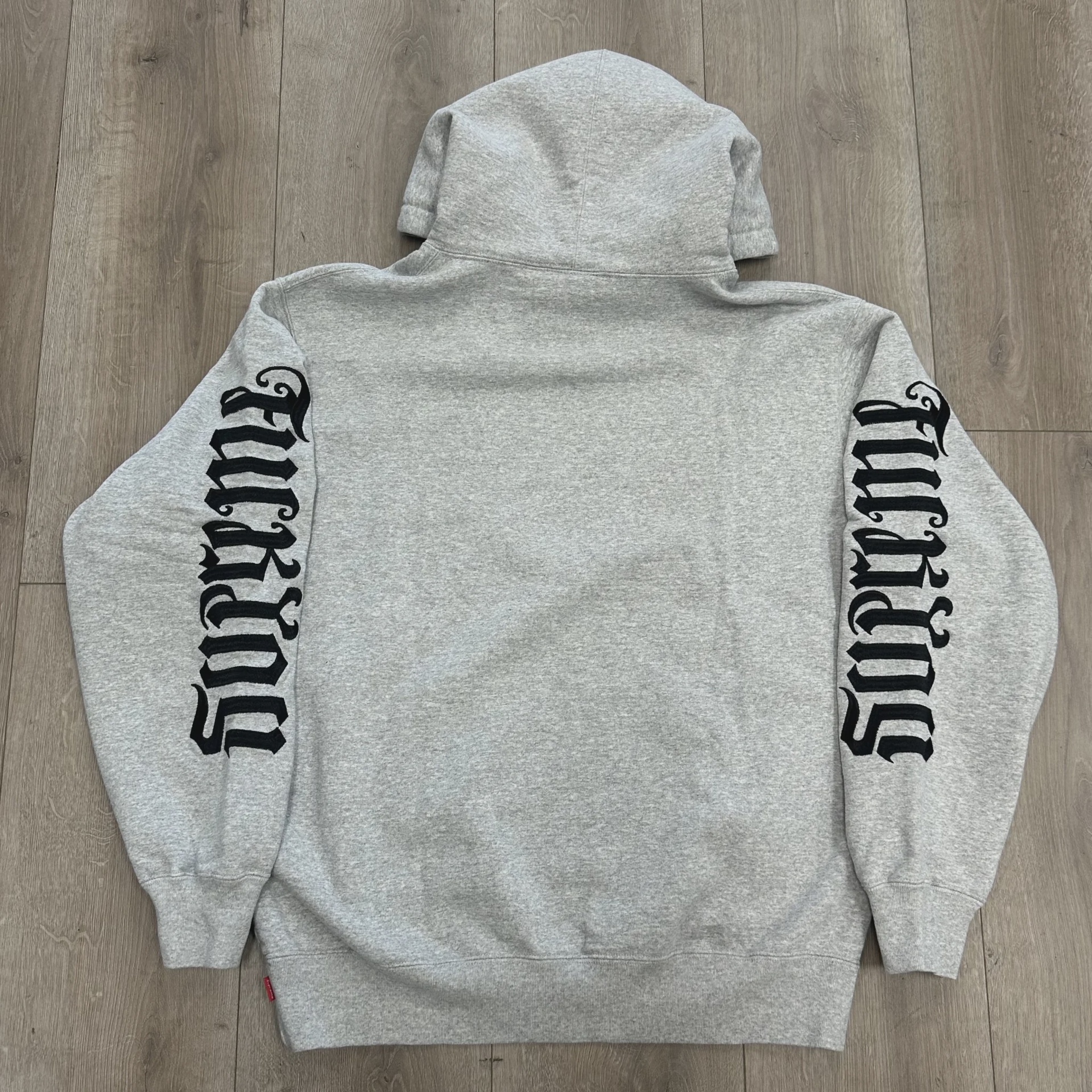 Supreme Ambigram Hooded Sweatshirt in Heather Grey • Pre-Owned [3502] - photo 2