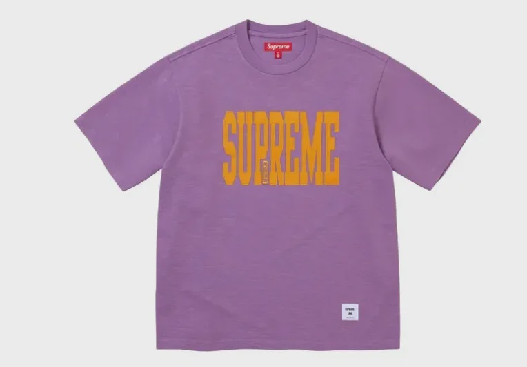 Supreme Supreme Stretch Appliqué Short-Sleeve Top 'Dusty Purple' - Size L