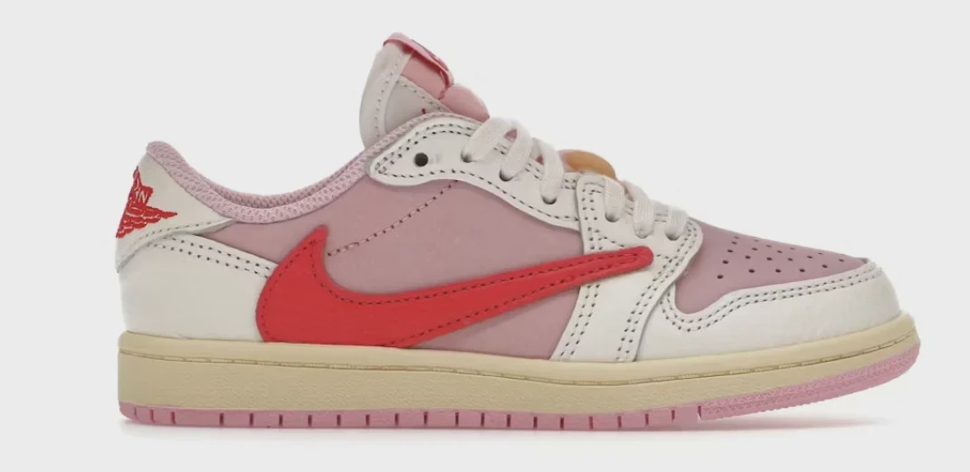 Jordan Jordan 1 Retro Low OG SP Travis Scott Sail Tropical Pink (PS) - Size US TD 12C