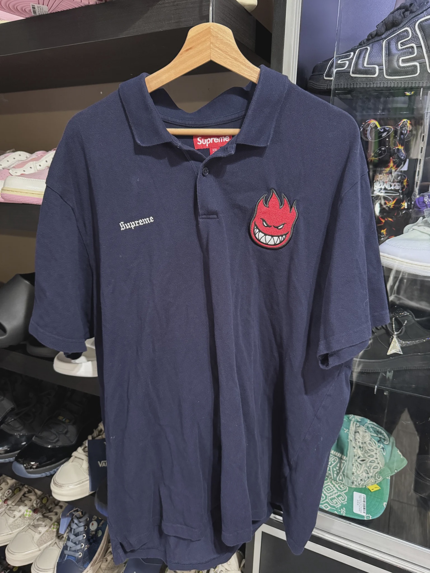 Supreme navy spitfire polo tee • Pre-Owned [1466] - photo 1