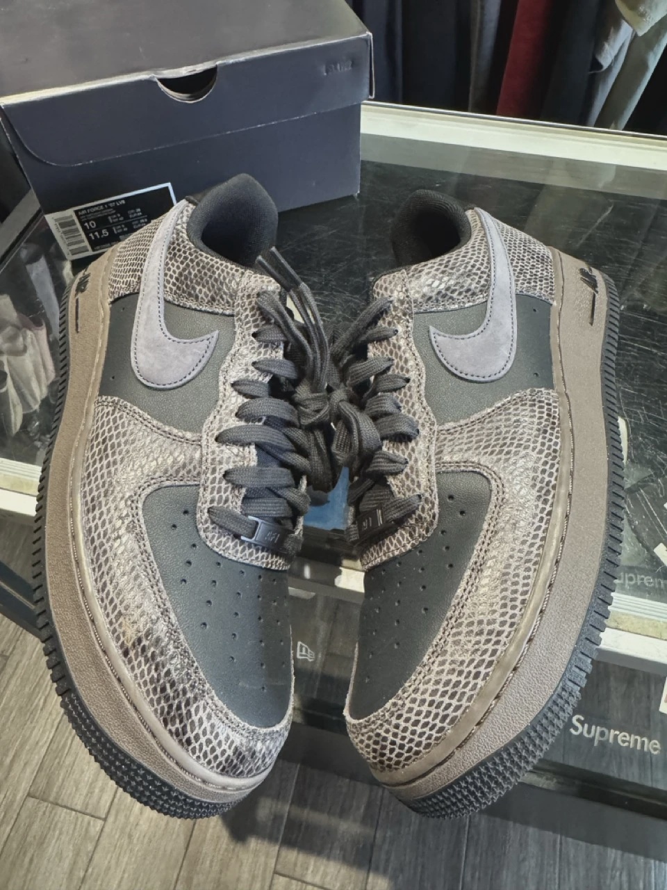 Nike Air Force 1 Low Off Noir Snakeskin • Pre-Owned [7103]