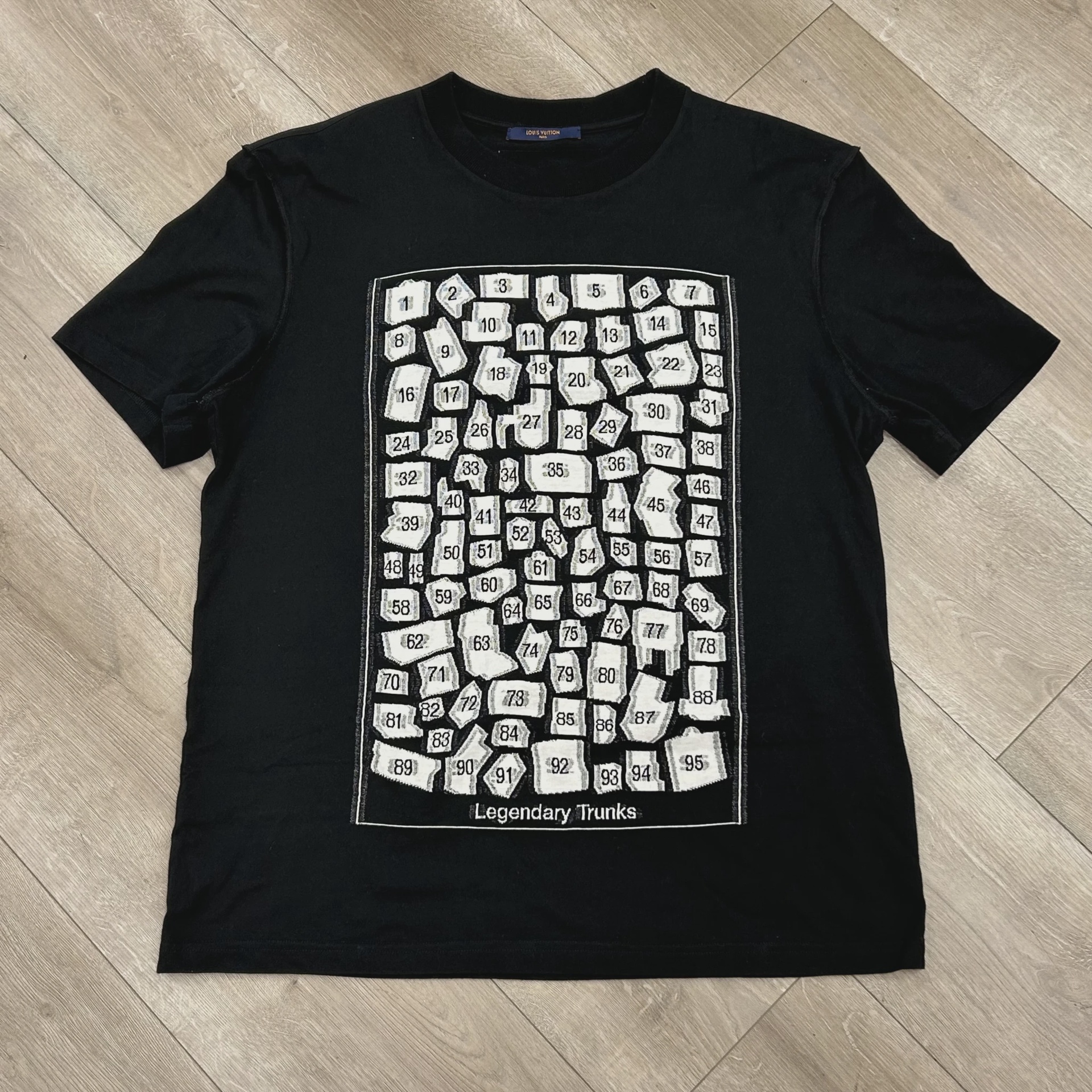 Louis Vuitton "Legendary Trunks" Graphic T-Shirt • Pre-Owned [1851]