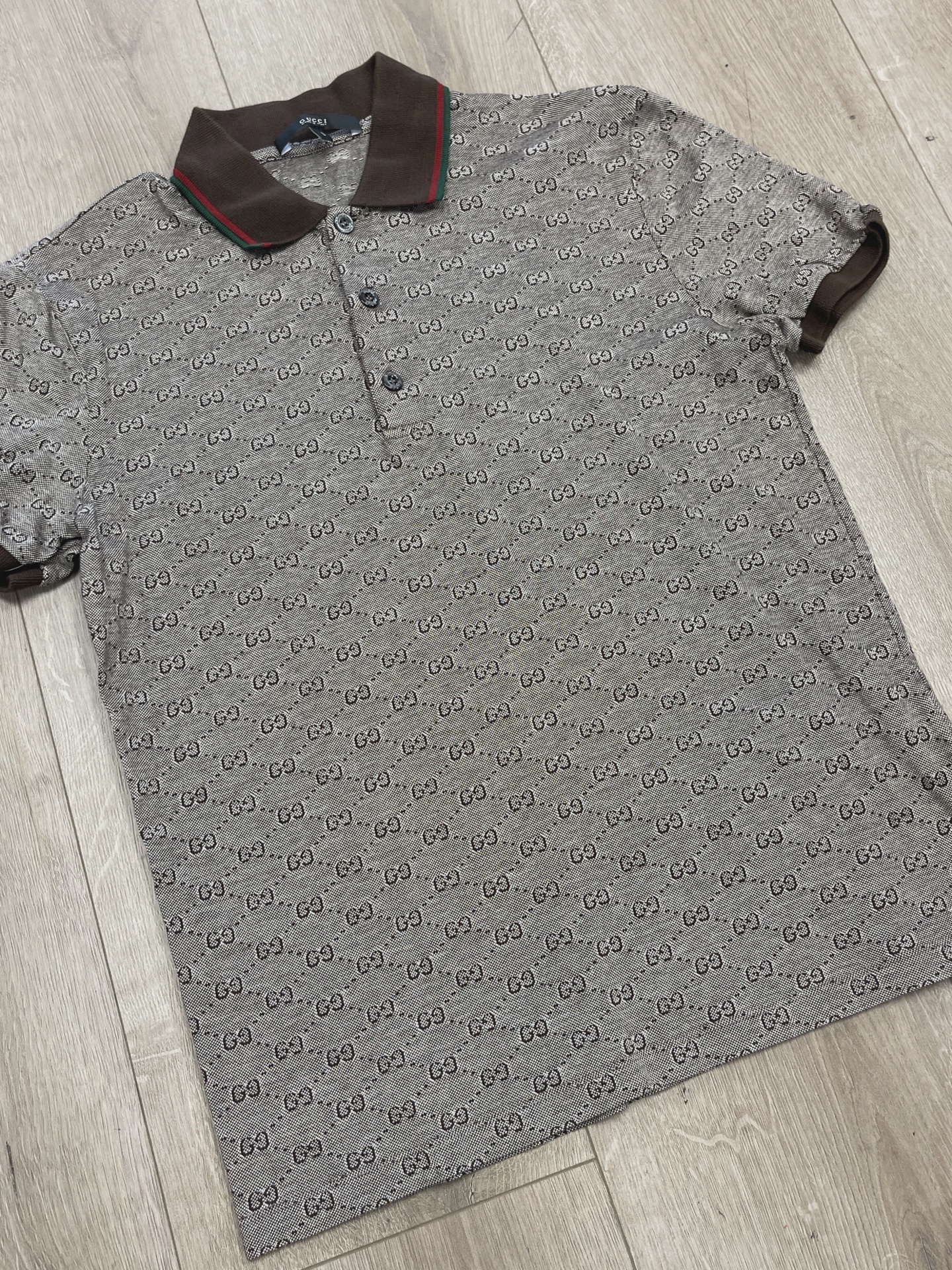 Gucci GG Monogram Cotton Jacquard Polo Shirt • Pre-Owned [9081] 6