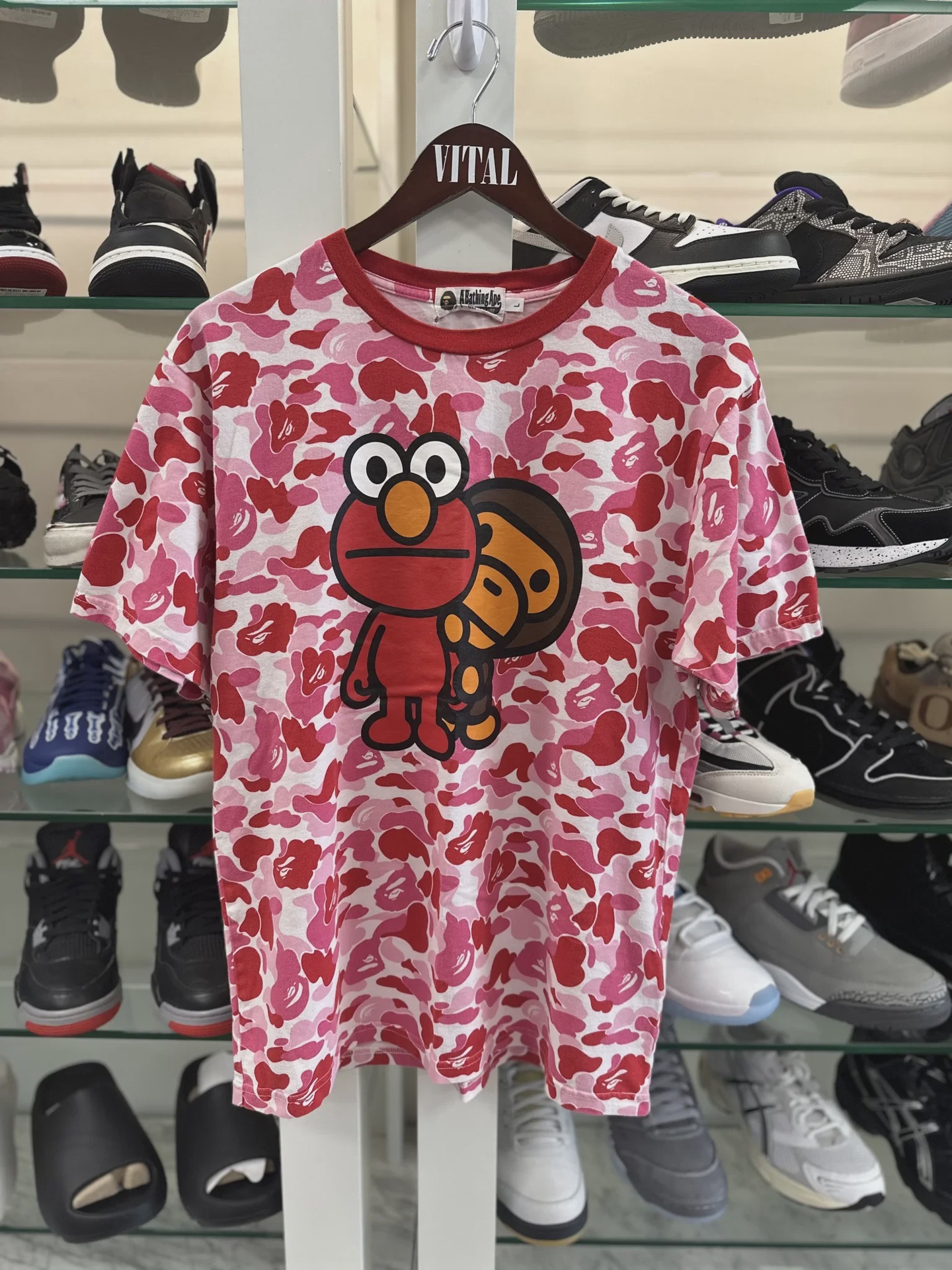BAPE A Bathing Ape (BAPE) x Sesame Street Elmo T-shirt - Size L