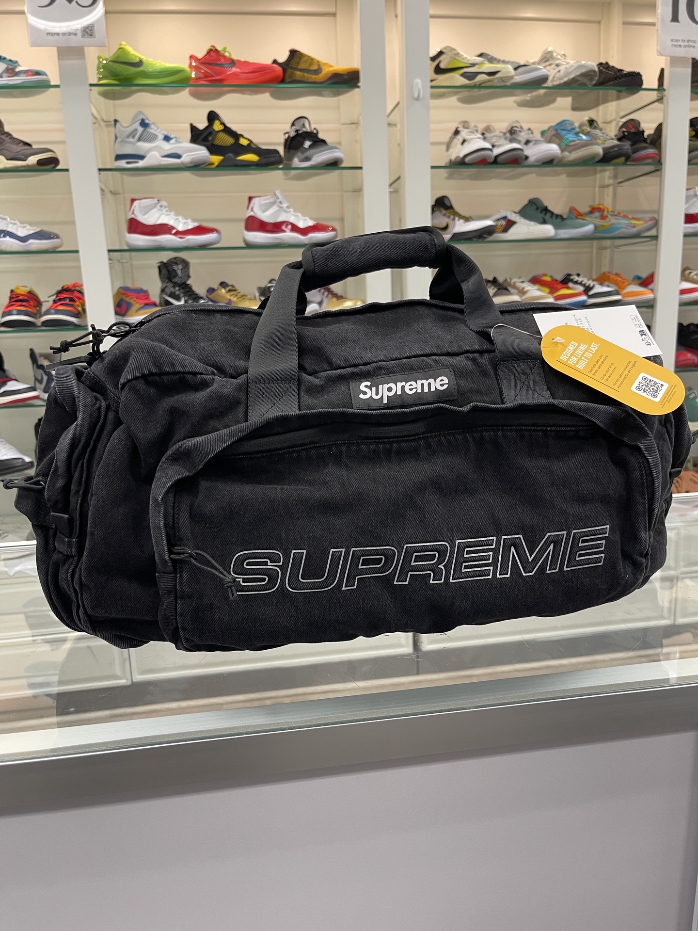 Supreme Denim Duffle Bag Black