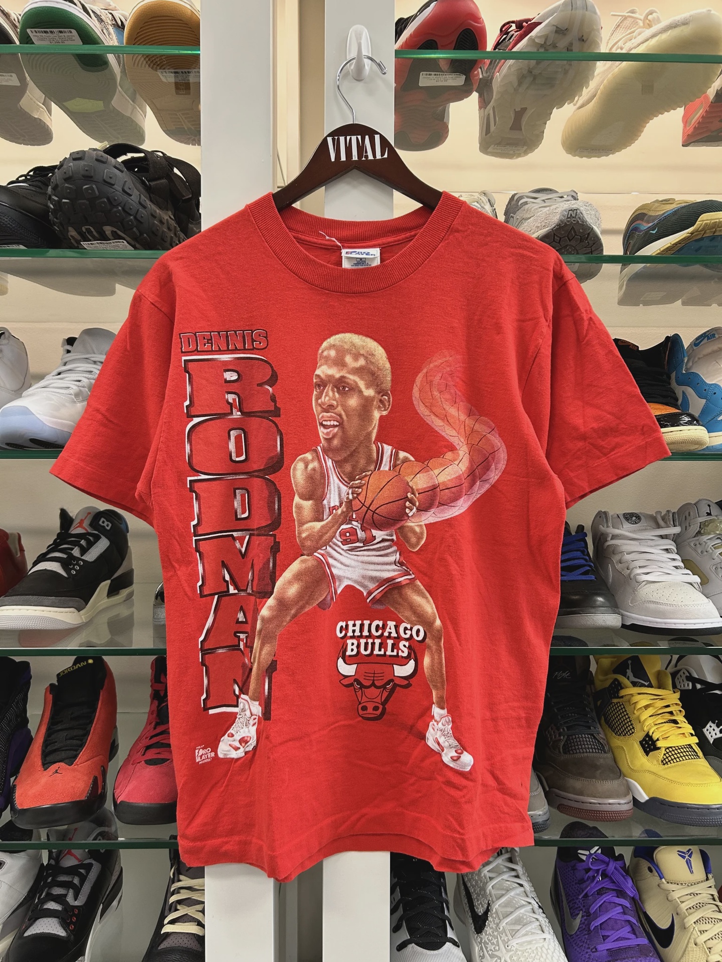 vintage 90s Rodman Bulls Tee • Pre-Owned [1712]