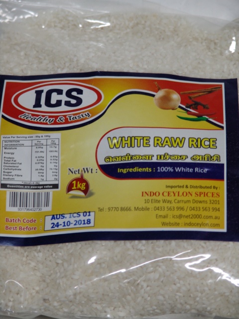 Ics White Raw Rice 5kg