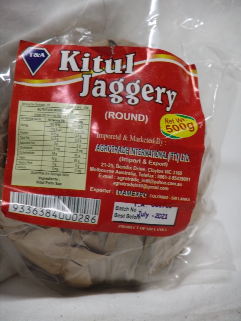 Agro Kitul Jaggery Round (b/leaf) 500g