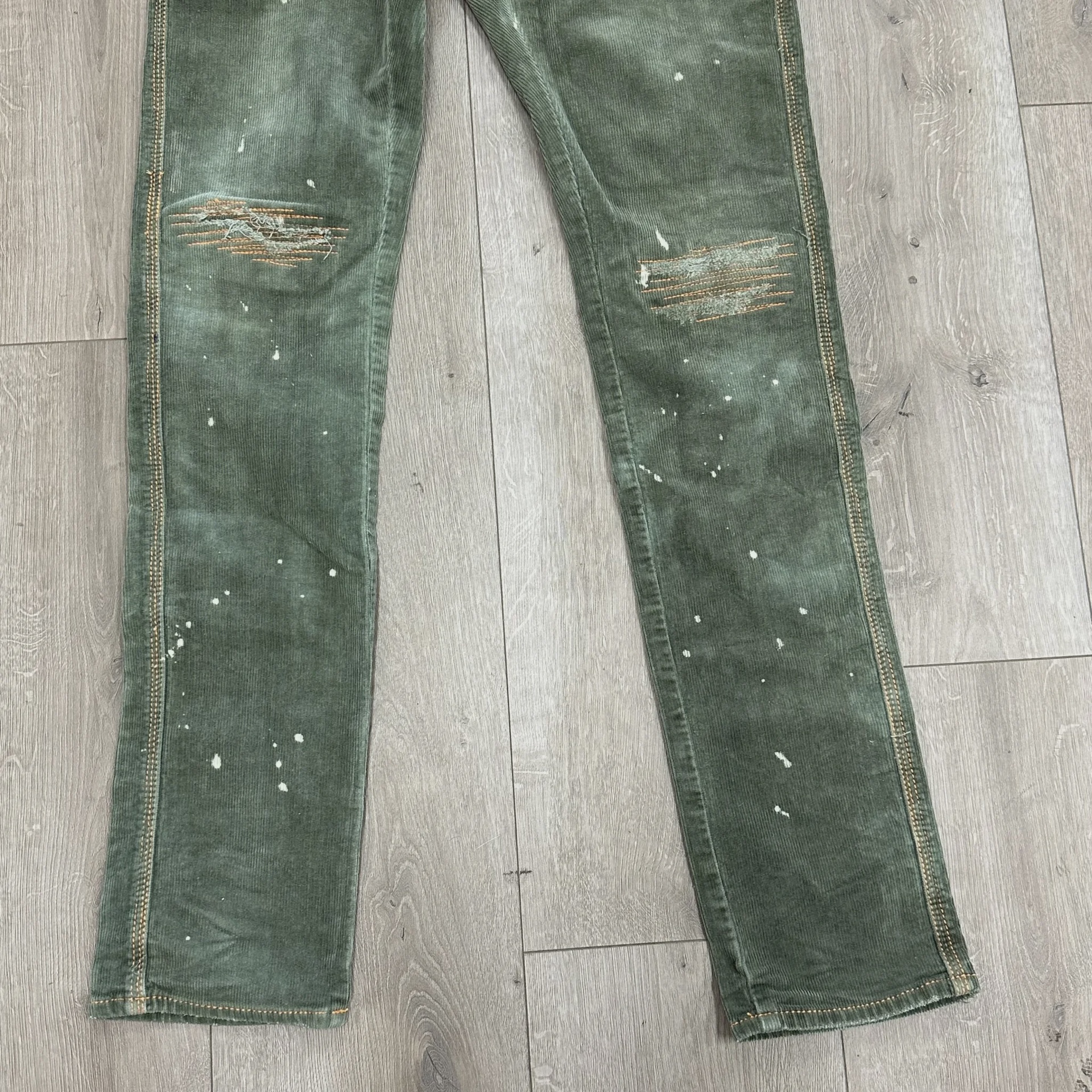 PURPLE BRAND 3-Needle Forest Wash Repair Skinny Jeans • Pre-Owned [9381] - photo 6