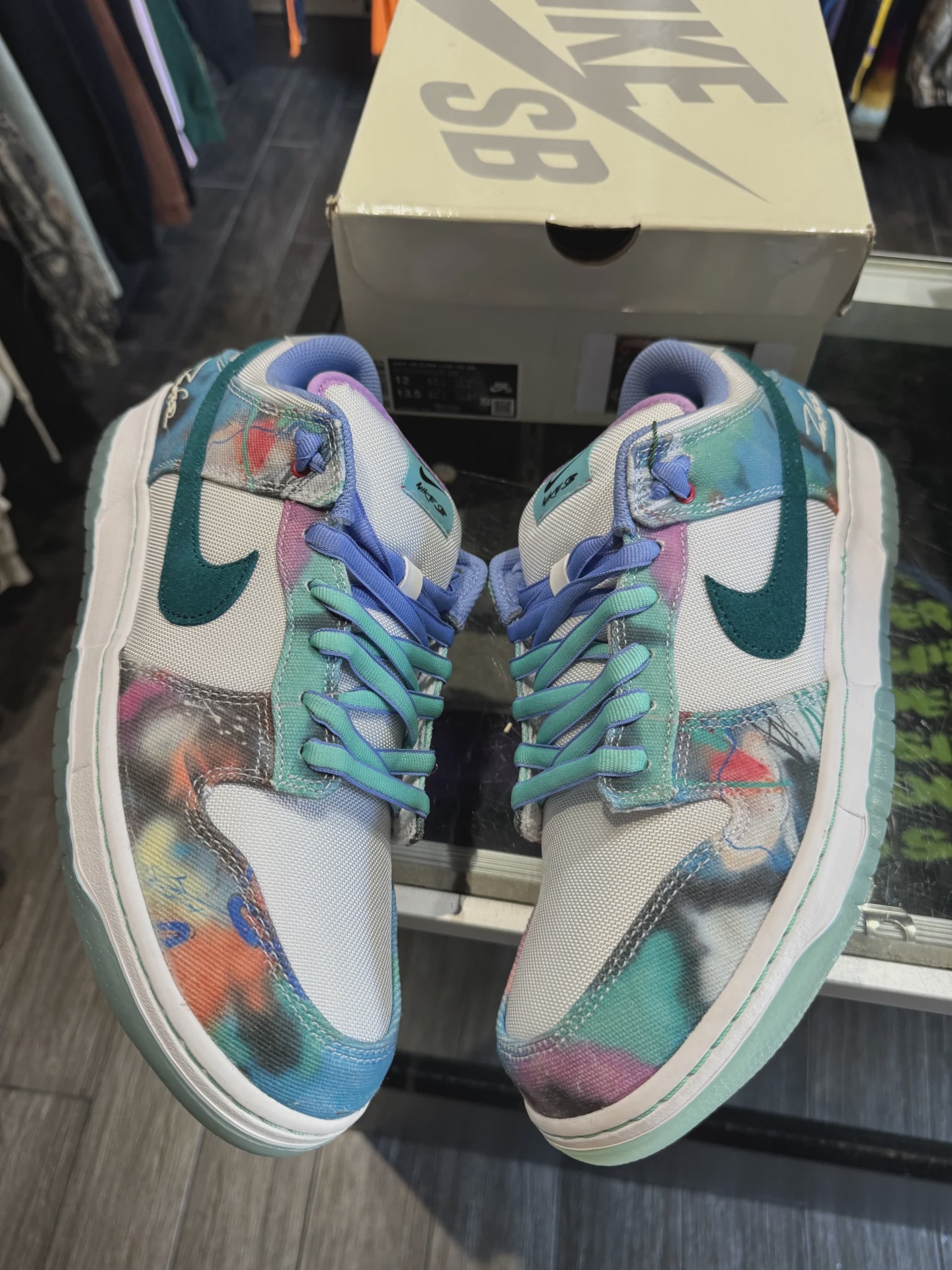 Nike Nike SB Dunk Low Futura Laboratories Bleached Aqua - Size US M 12