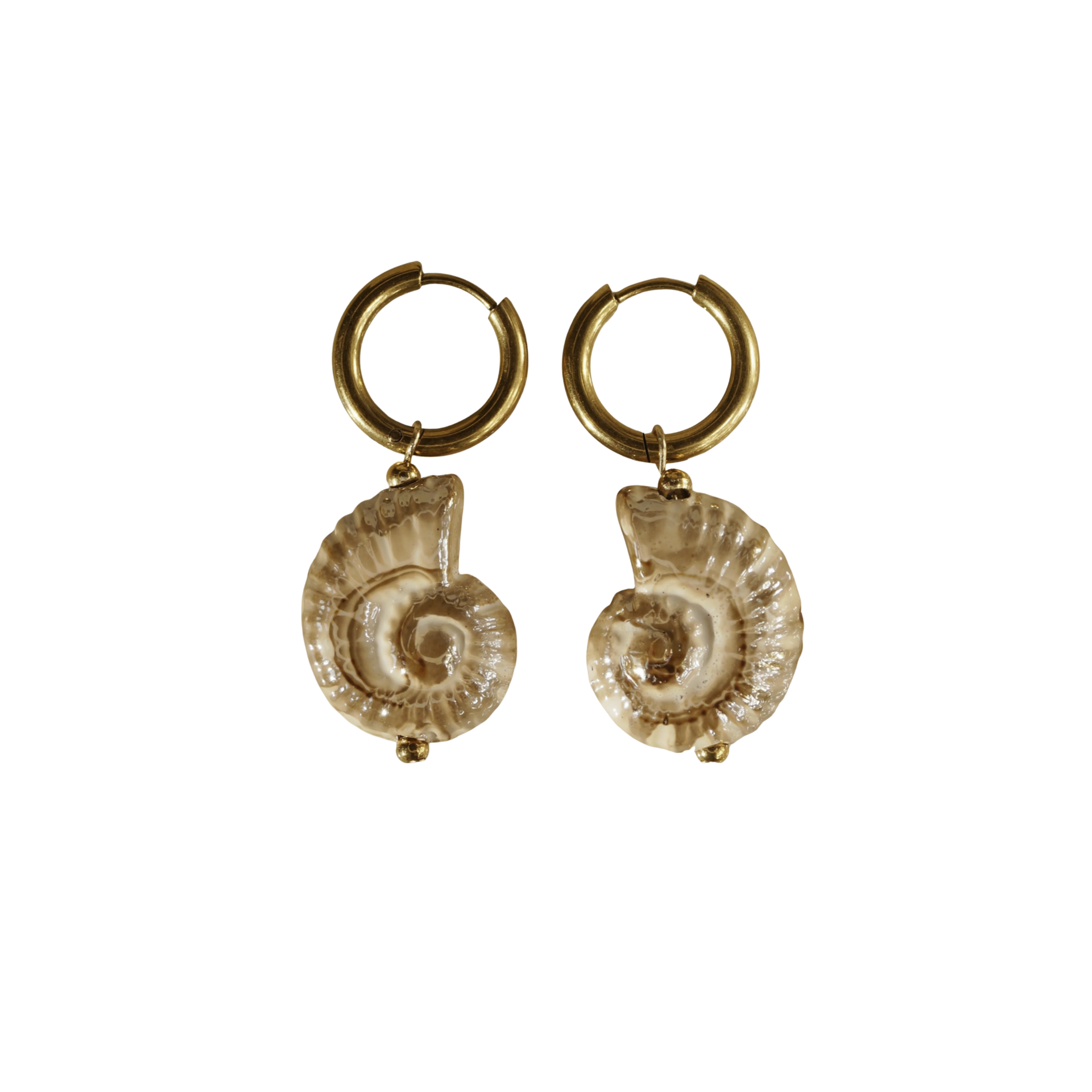 Taupe Ocean Spiral Earrings — foto 1
