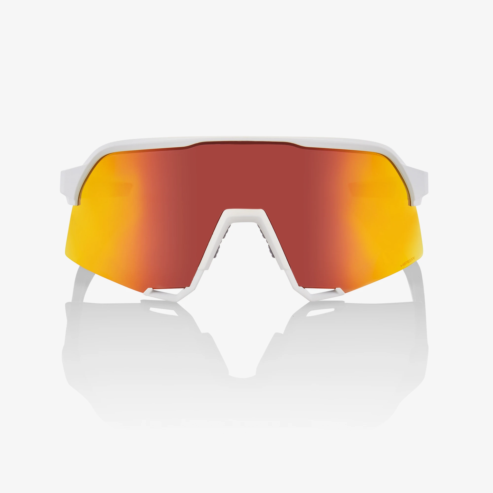 100 Percent S3 Soft Tact White - Hiper Red Mirror