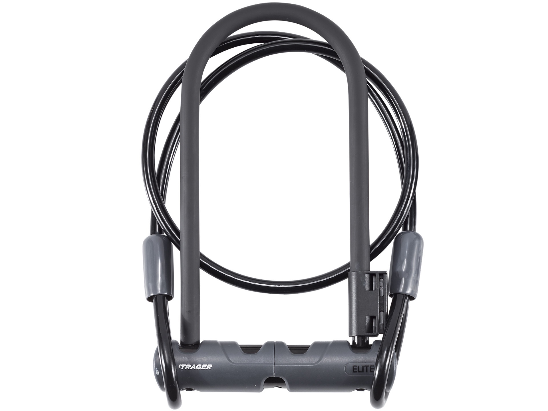 Bontrager Elite Keyed U-Lock with cable, Black 9mm x 23cm (9.1") x 10.5cm (4.25")