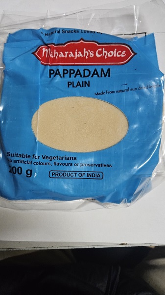 Maharajah's Plain Papadam 200g
