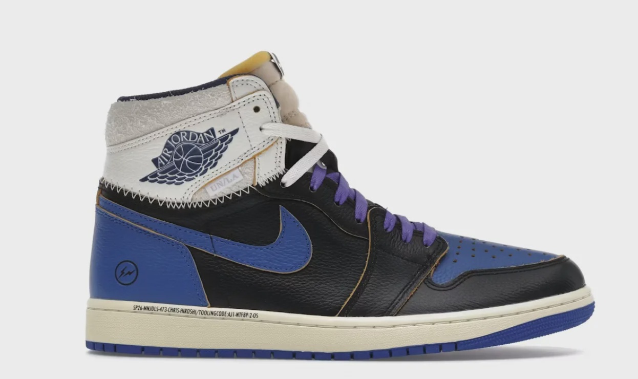 Jordan Air Jordan 1 Retro High Original SP Fragment x Union LA Sport Royal Blue - Size US M 8.5