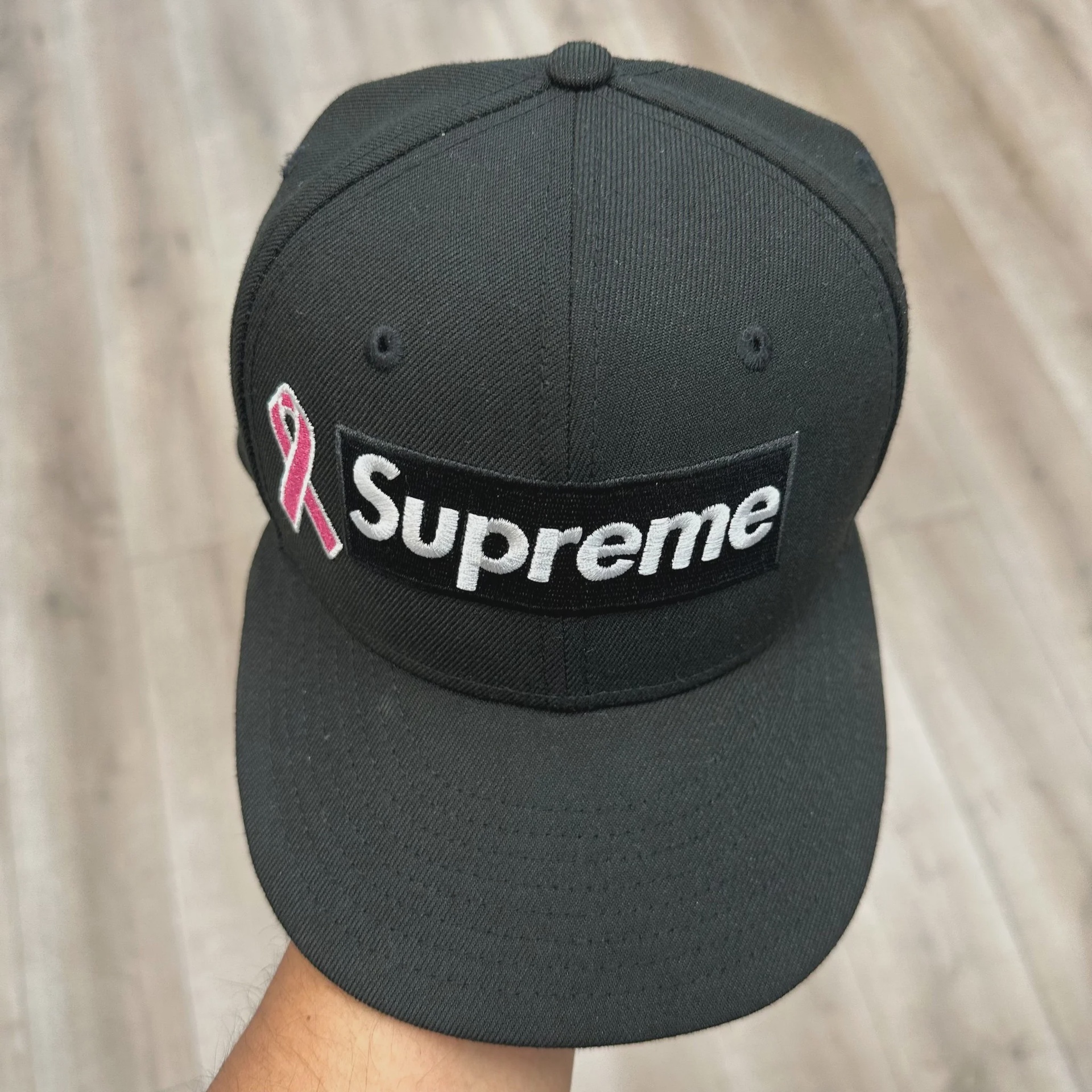 Supreme Breast Cancer Awareness Box Logo New Era Fitted Hat • Pre-Owned [0137] - photo 5