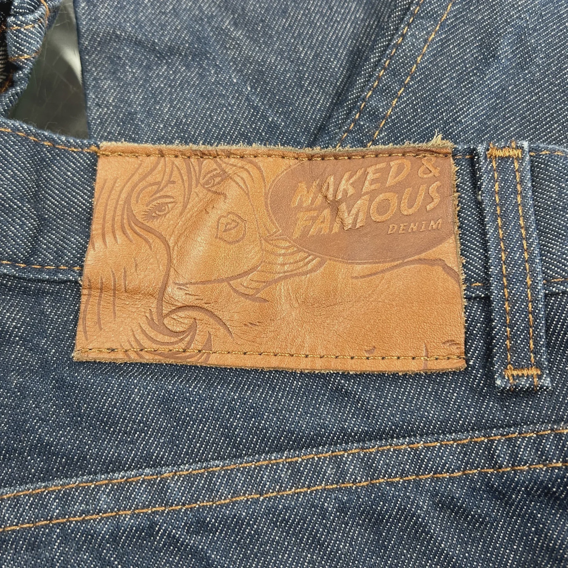 Naked & Famous Denim Easy Guy Natural Indigo Selvedge Jeans  • Pre-Owned [2136] - photo 4