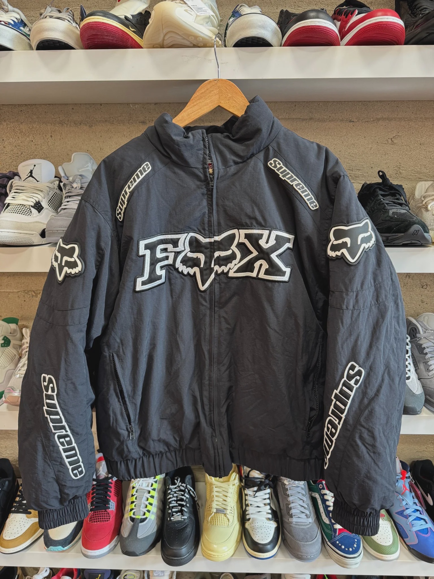 Supreme Fox Racing Puffy Jacket Black L • Pre-Owned [6190] - photo 2