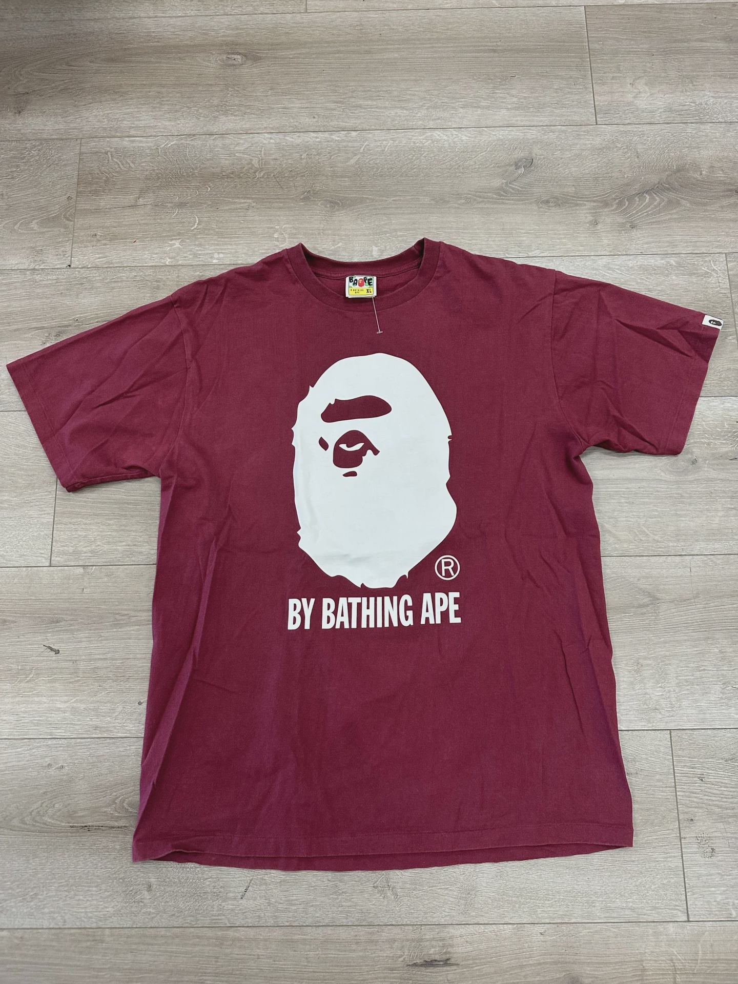 A Bathing Ape Bape By Bathing Ape Maroon Tee - Size XL