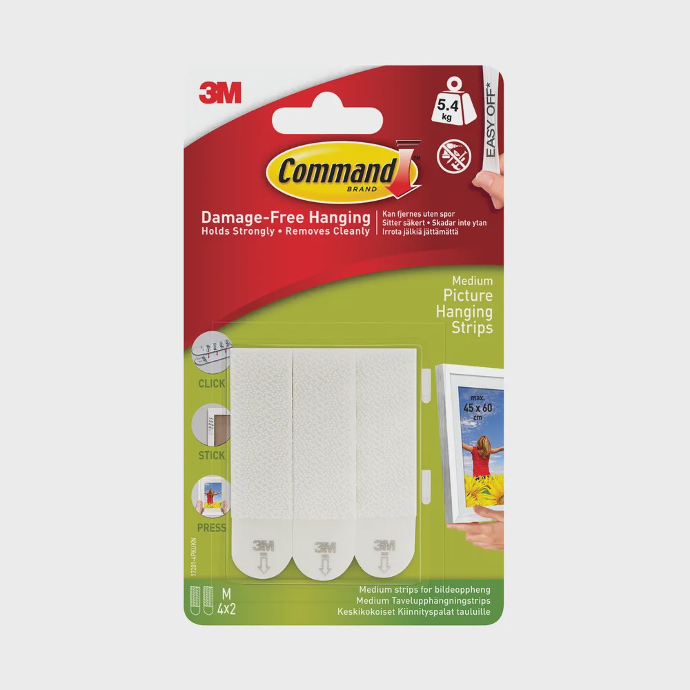3M Command Picture Hanging Strips Pk4 (D)