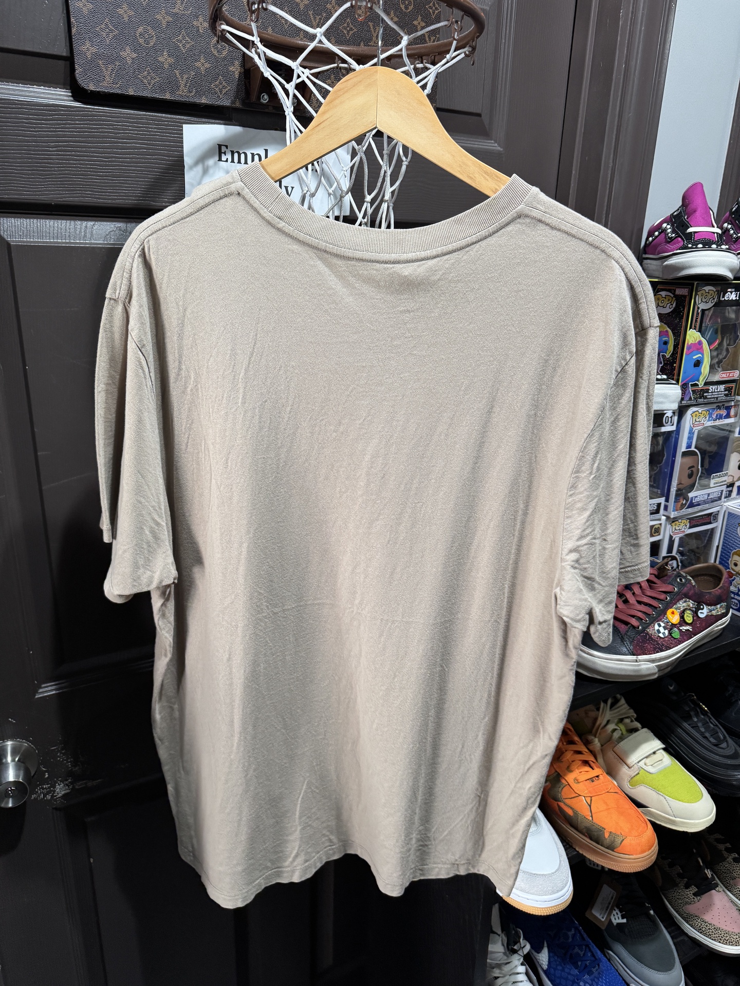 All Saints Small Logo Tee Tan 2