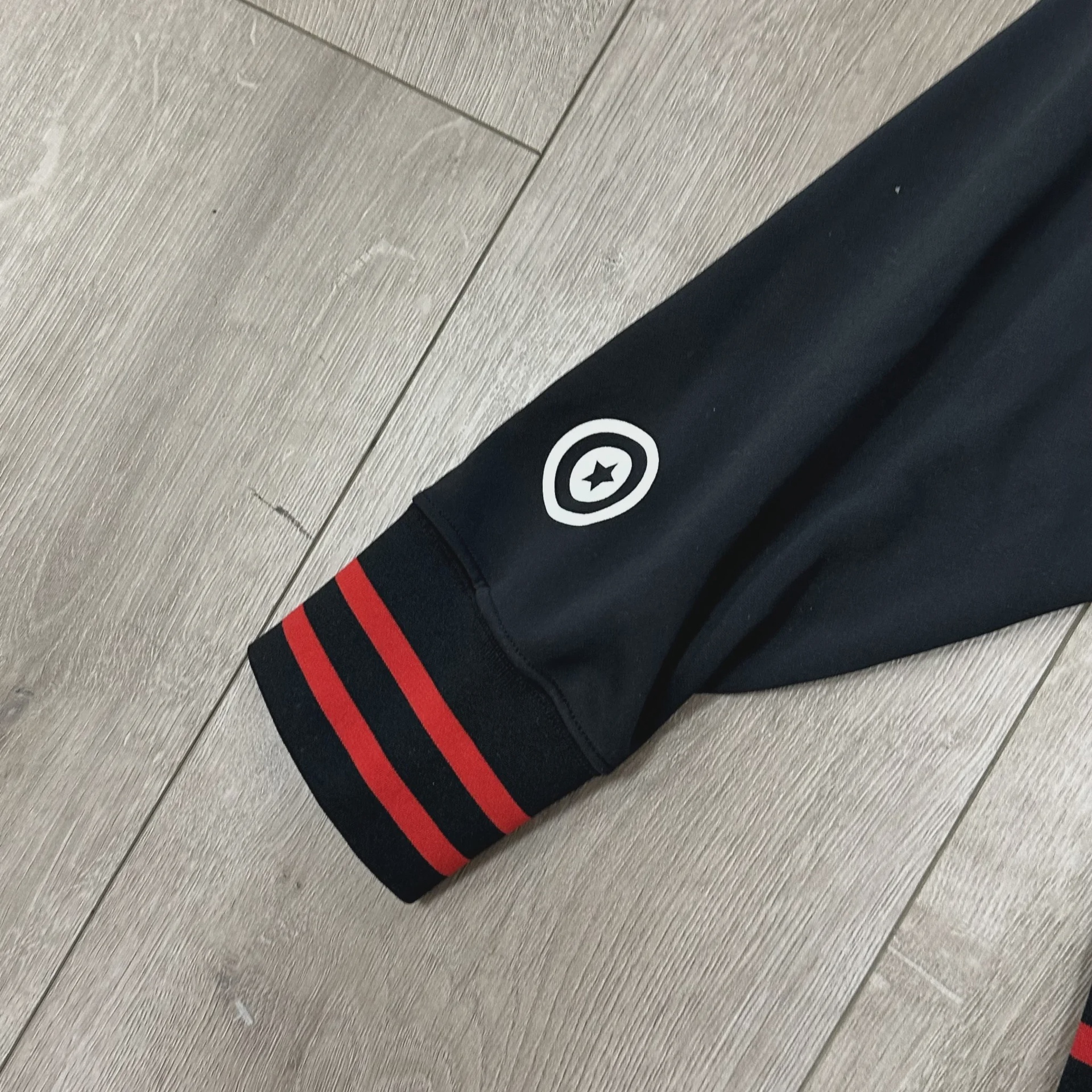 A Bathing Ape (BAPE) Black Jersey Shark Full-Zip Hoodie Track Jacket • Pre-Owned [4188] - photo 6