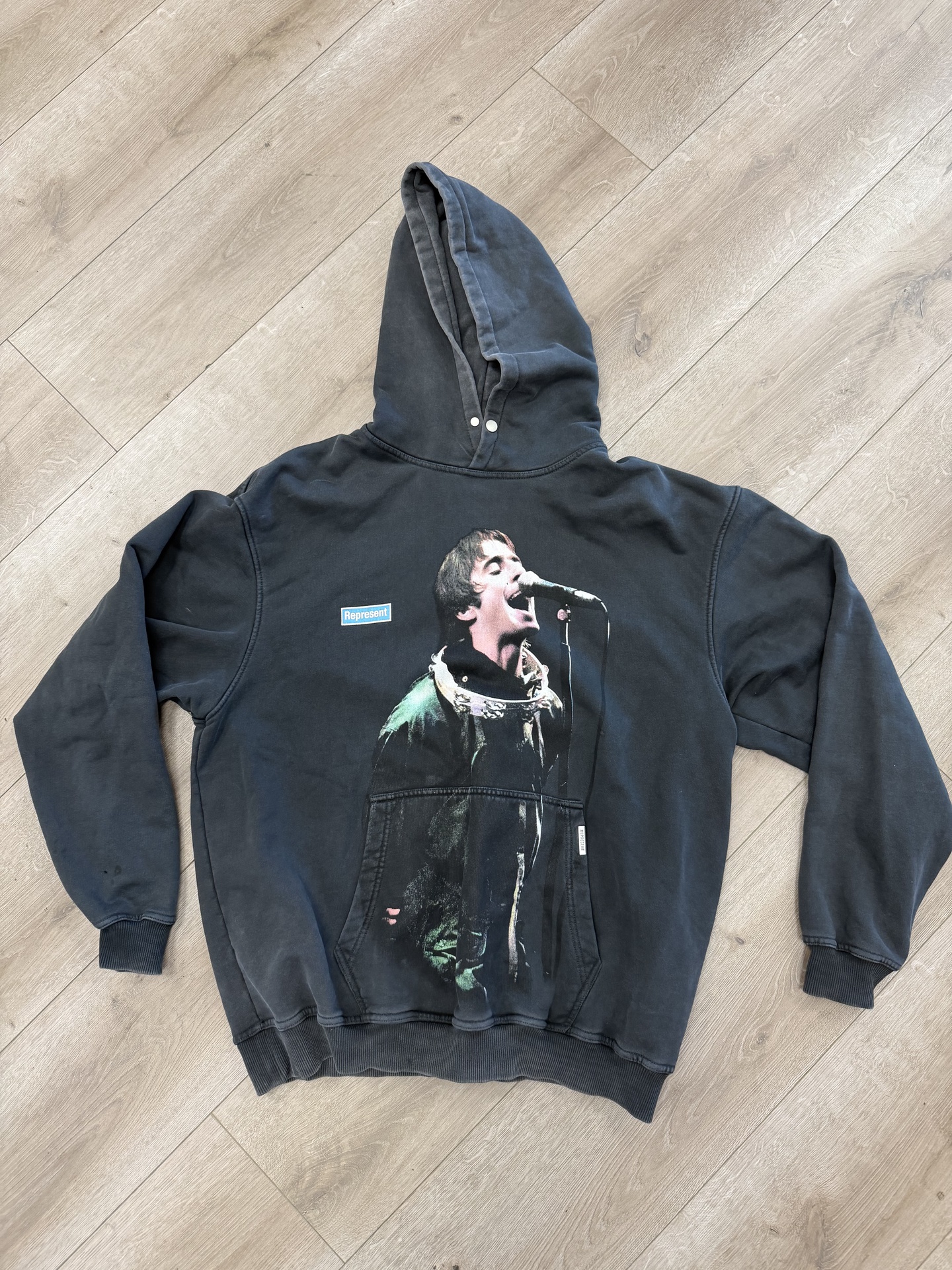 Represent x Liam Gallagher "Tambourine" Full-Zip/Popper Hoodie • Pre-Owned [0506] - photo 1