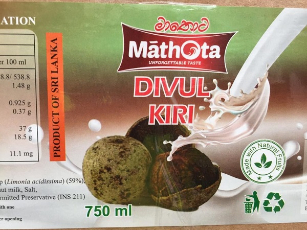 Mathota Divul kiri 750ml