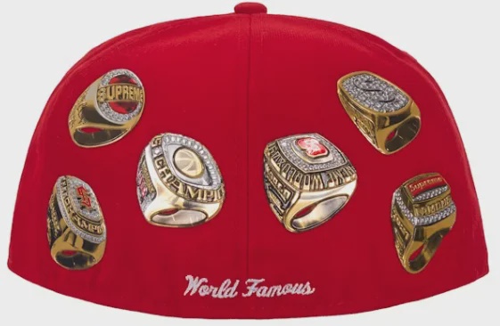 Supreme Rings Box Logo New Era 59Fifty Fitted Hat Red • Brand New [8998] - photo 2