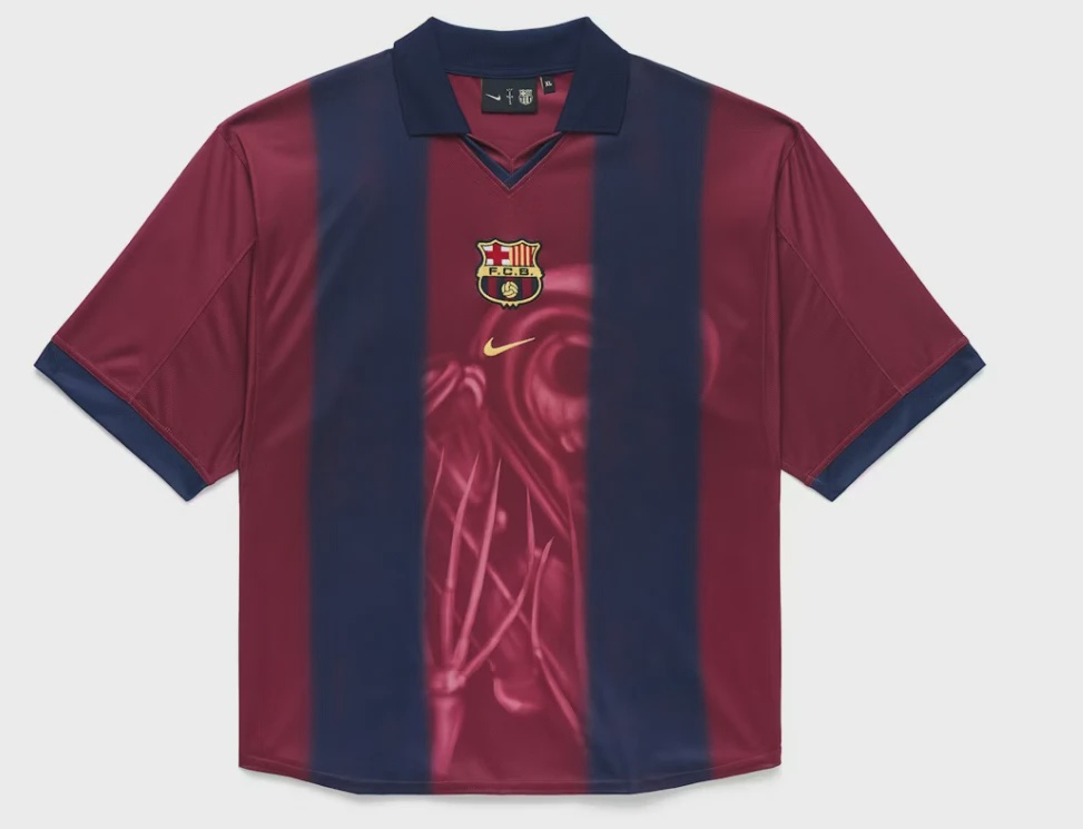 Travis Scott x Nike x FC Barcelona Retro 2000/01 Home Skeleton Jersey • Brand New [7228]