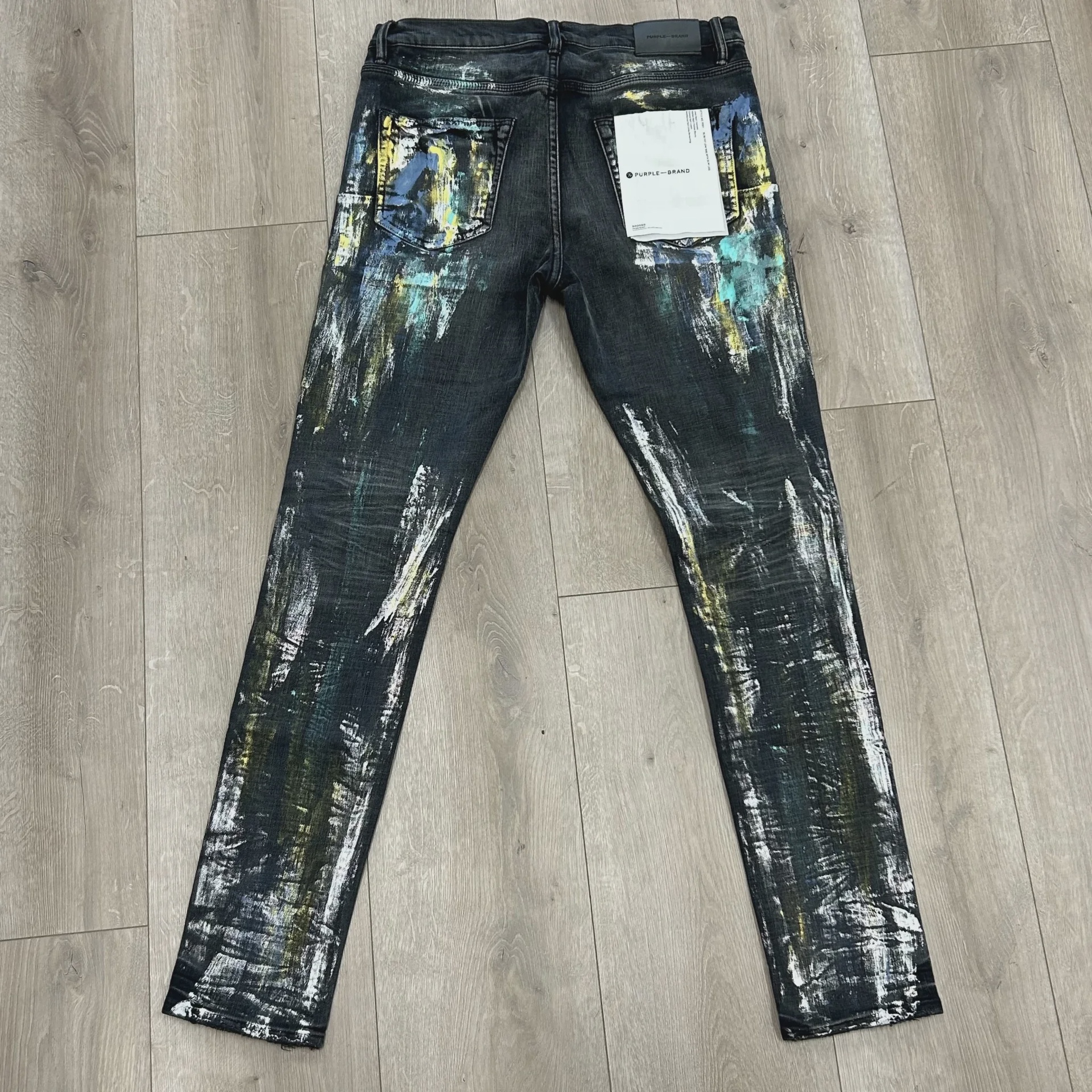 Purple Brand P001 'Iridescent Painter Black' Jeans • Pre-Owned [9017] - photo 1