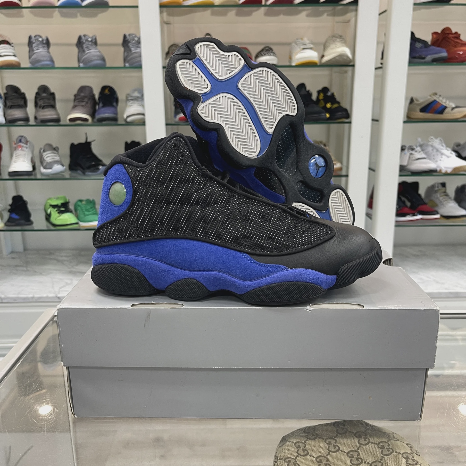 Jordan Air Jordan 13 Retro Black Hyper Royal Blue - Size US M 10.5