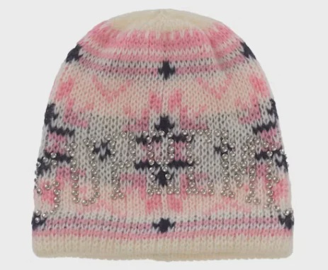 Supreme Supreme Studded Fair Isle Beanie White - Size One Size